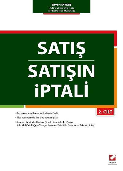 Satış – Satışın İptali (2 Cilt)